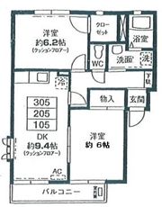 スクエア小杉Aの間取り画像