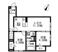 （仮）国立市谷保4丁目PJ 新築共同住宅A棟の間取り画像