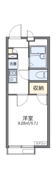 レオパレスウィステリア Iの間取り画像