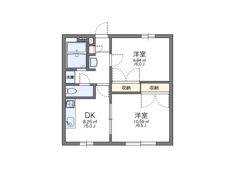 レオパレスBunga raya Duaの間取り画像