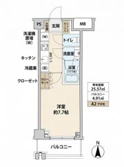 スカイコートグレイス調布の間取り画像