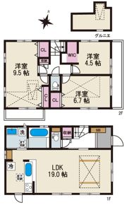 BLOOMING MAISON八王子市諏訪町1号棟の間取り画像