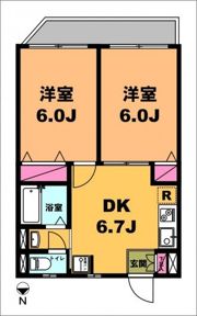 月村マンションNo.22の間取り画像
