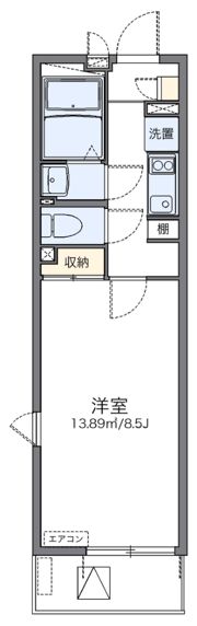 レオネクストウエストアングルの間取り画像