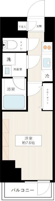 フュージョナル千住緑町の間取り画像