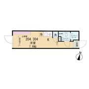 COCOFLAT北千住Northの間取り画像