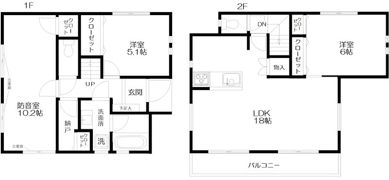 練馬区桜台5丁目戸建の間取り画像