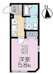 グランシャレー千住旭町の間取り画像