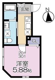 グランシャレー千住旭町の間取り画像