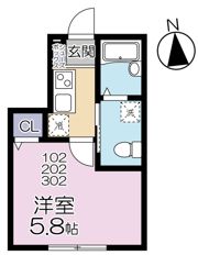 グランシャレー千住旭町の間取り画像