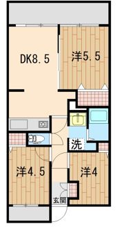 グリーンパーク鳩ヶ谷B棟の間取り画像
