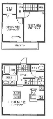 Heights Wisteria Bの間取り画像