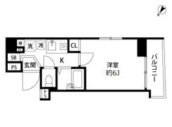 スカイコート文京根津の間取り画像