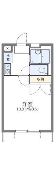 レオパレスビューフレアの間取り画像
