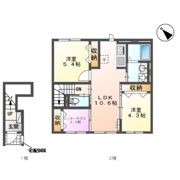 ウエストソレイユ（坂戸市大字石井 アパートIII）の間取り画像
