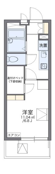 レオパレスレイルウェイヒルズの間取り画像