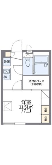レオパレスラインホルト立石の間取り画像