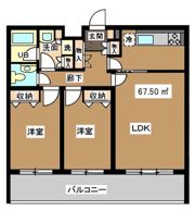 瀬田フラットの間取り画像