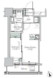 ONE ROOF RESIDENCE ASAKUSABASHの間取り画像