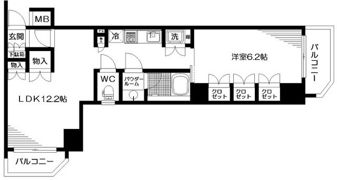 日神デュオステージ新宿若松町の間取り画像