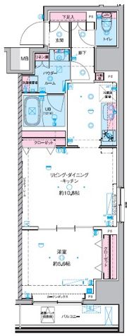 GENOVIA 東神田 green veilの間取り画像