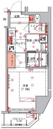 ハーモニーレジデンス東京イーストゲートの間取り画像