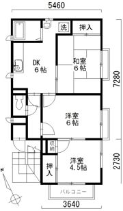 サウスハイツの間取り画像