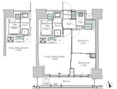 ONE ROOF RESIDENCE ASAKUSABASHの間取り画像