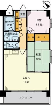 アルデール枡形の間取り画像