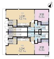 （仮称）美浜区幸町1丁目PJの間取り画像