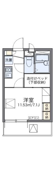 レオパレスファミール加賀の間取り画像