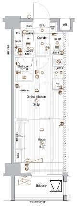 プレミアムキューブ上野毛♯moの間取り画像