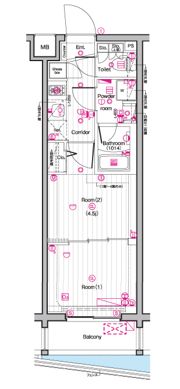 THE PREMIUM CUBE G 東中野の間取り画像