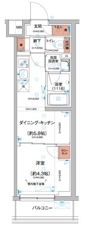 ハーモニーレジデンス羽田天空橋の間取り画像