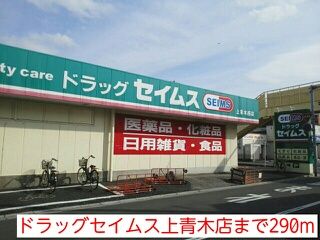 近くのドラッグセイムス上青木店まで290m（徒歩4分）