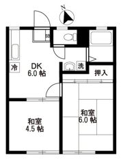 ハーモニーハイツの間取り画像