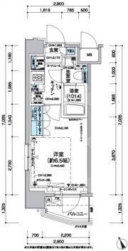 レジディア蒲田Vの間取り画像