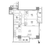 レジディアタワー目黒不動前の間取り画像
