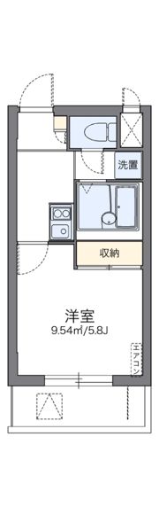 レオパレスアザレアの間取り画像