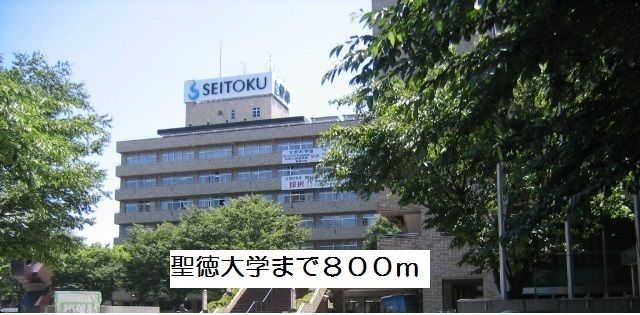 近くの聖徳大学まで800m(徒歩10分)