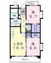サンライズ中和田の間取り画像