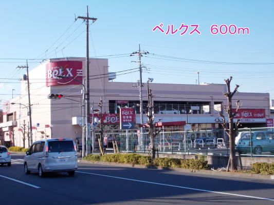 近くのベルクスまで600m（徒歩8分）