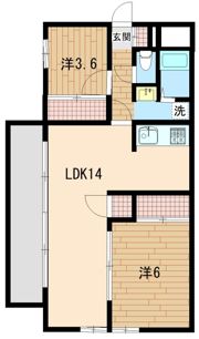 エステート伊田の間取り画像