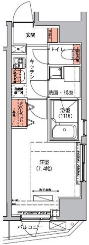 ハーモニーレジデンス三田の間取り画像