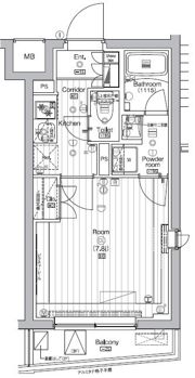 COURTYARD洗足の間取り画像