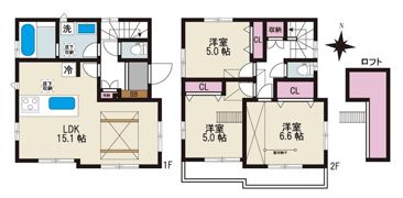 BLOOMING MAISON杉並区下高井戸1号棟の間取り画像