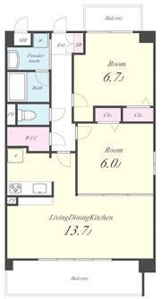M，s SQUAREの間取り画像