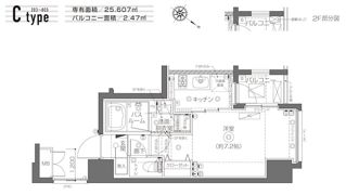 ZOOM月島の間取り画像