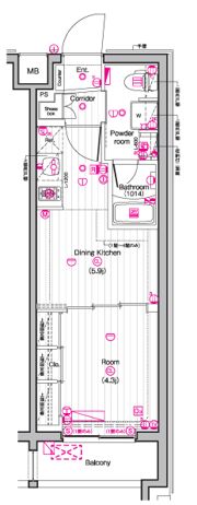 THE PREMIUM CUBE G 東中野の間取り画像