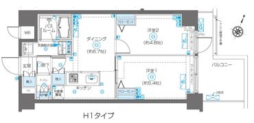 ZOOM飯田橋の間取り画像